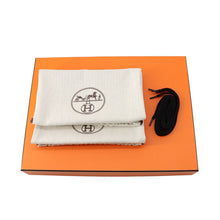 将图像加载到图库查看器中，HERMES Bounce Sneakers Black/White Toile H Calf Leather Size 42
