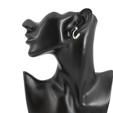 Load image into Gallery viewer, HERMES Earrings 《Joquette》 Size PM Black Box Calf Leather Metal
