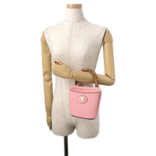 Load image into Gallery viewer, GUCCI Bamboo Bucket 2-Way Shoulder Bag Pink616436 Leather Size Mini
