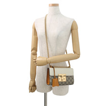Load image into Gallery viewer, GUCCI GG Supreme Padlock Shoulder Beige/Mustard/Ivory409487 GG Supreme Leather Size Small

