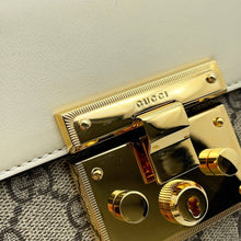 将图像加载到图库查看器中，GUCCI GG Supreme Padlock Shoulder Beige/Mustard/Ivory409487 GG Supreme Leather Size Small

