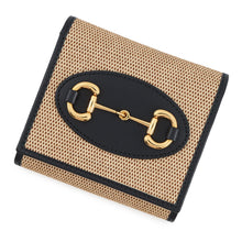 Load image into Gallery viewer, GUCCI Horsebit 1955 Wallet Beige/Navy621891 Canvas/Leather
