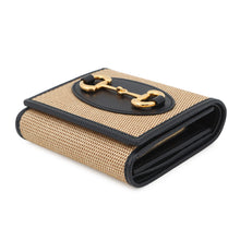 Load image into Gallery viewer, GUCCI Horsebit 1955 Wallet Beige/Navy621891 Canvas/Leather
