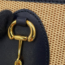 Load image into Gallery viewer, GUCCI Horsebit 1955 Wallet Beige/Navy621891 Canvas/Leather
