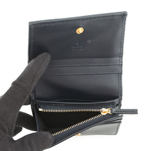 Load image into Gallery viewer, GUCCI Horsebit 1955 Compact Wallet Beige/Navy621887 Canvas/Leather
