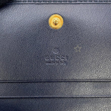 Load image into Gallery viewer, GUCCI Horsebit 1955 Compact Wallet Beige/Navy621887 Canvas/Leather
