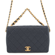 Load image into Gallery viewer, CHANEL Matelasse Full Flap ChainShoulder Bag Navy/PinkAS1977 Caviar Leather
