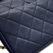 Load image into Gallery viewer, CHANEL Matelasse Full Flap ChainShoulder Bag Navy/PinkAS1977 Caviar Leather
