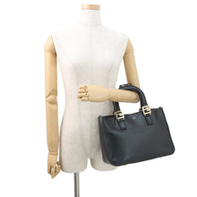 将图像加载到图库查看器中，FENDI FF Tote 2WAY Bag Black8BH367 Leather Size Small
