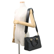 将图像加载到图库查看器中，FENDI FF Tote 2WAY Bag Black8BH367 Leather Size Small
