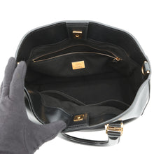 将图像加载到图库查看器中，FENDI FF Tote 2WAY Bag Black8BH367 Leather Size Small
