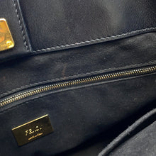 将图像加载到图库查看器中，FENDI FF Tote 2WAY Bag Black8BH367 Leather Size Small
