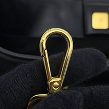 将图像加载到图库查看器中，FENDI FF Tote 2WAY Bag Black8BH367 Leather Size Small

