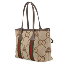 Load image into Gallery viewer, GUCCI Jumbo GG Tote Bag PALECE Collaboration 2022 Beige723736 Canvas Leather Size Medium
