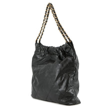 将图像加载到图库查看器中，CHANEL CHANEL 22 Chain Shoulder Bag BlackAS3260 Shiny Calf Leather Size Small
