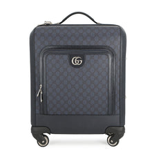 Load image into Gallery viewer, GUCCI Cabin Trolley GG Supreme Carry Bag Navy/Black693646 PVC Leather
