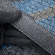 将图像加载到图库查看器中，Bottega Veneta INTRECCIATO Club Fumé Messenger Bag Shoulder Bag Blue/Black387302 Leather
