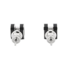 将图像加载到图库查看器中，HERMES pop ash earrings Size Mini Black Metal
