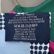 Load image into Gallery viewer, HERMES Carre "Cheval Tête en Bas" Size 65 Vert・Emerald / Blue・Horizon / Blue・Glacier Cotton51% Silk49%
