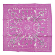 HERMES Carre Size 55 Purple Silk100%
