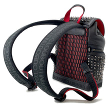 将图像加载到图库查看器中，Christian Louboutin Explorer Funk Studded Backpack Black3215038 Calf Leather Size Small
