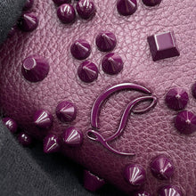 将图像加载到图库查看器中，Christian Louboutin Panettone Studded Zip Around Wallet Purple3175224 Leather

