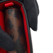 将图像加载到图库查看器中，Christian Louboutin LOUBI54 Leopard Pattern 2-Way Chain Wallet Brown3235267 Leather
