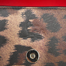将图像加载到图库查看器中，Christian Louboutin LOUBI54 Leopard Pattern 2-Way Chain Wallet Brown3235267 Leather
