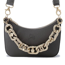 将图像加载到图库查看器中，Christian Louboutin Rubira 2WAY Accessories Pouch CharcoalBrown1235471 Leather Size Mini
