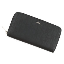 Load image into Gallery viewer, Dior Oblique Galaxy Leather Round Zip Wallet Black2ESBC252VPD Leather
