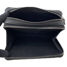 将图像加载到图库查看器中，Dior Oblique Jacquard Zip Pouch Shoulder Bag Black2OBBC119YSE Canvas Leather
