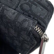 将图像加载到图库查看器中，Dior Oblique Jacquard Zip Pouch Shoulder Bag Black2OBBC119YSE Canvas Leather
