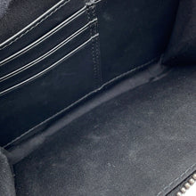 将图像加载到图库查看器中，Dior Oblique Jacquard Zip Pouch Shoulder Bag Black2OBBC119YSE Canvas Leather
