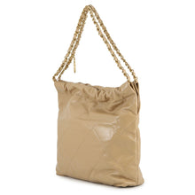 将图像加载到图库查看器中，CHANEL CHANEL 22 Chain Shoulder Bag BeigeAS3260 Shiny Calf Leather Size Small
