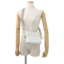 将图像加载到图库查看器中，CHANEL Gabriel de CHANEL Hobo Bag WhiteA91810 Leather Size Small
