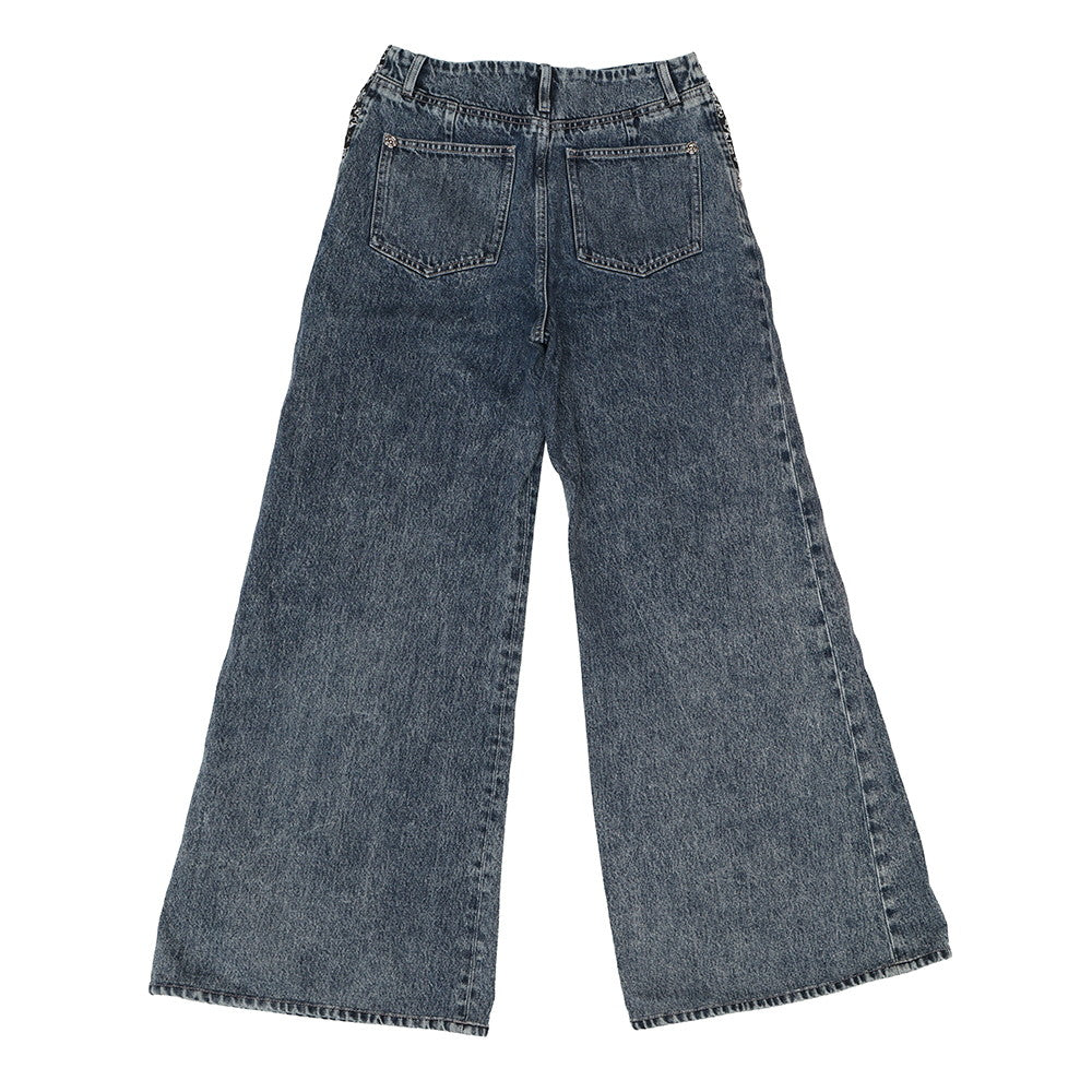 CHANEL Denim Print Washed Denim Size 36 BlueP80387 Cotton 100