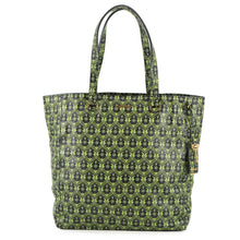 Load image into Gallery viewer, MIUMIU Madras Print Tote Bag Green5BG004 PVC
