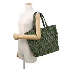 Load image into Gallery viewer, MIUMIU Madras Print Tote Bag Green5BG004 PVC
