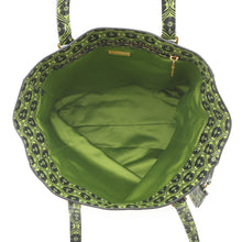 Load image into Gallery viewer, MIUMIU Madras Print Tote Bag Green5BG004 PVC
