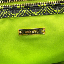 Load image into Gallery viewer, MIUMIU Madras Print Tote Bag Green5BG004 PVC
