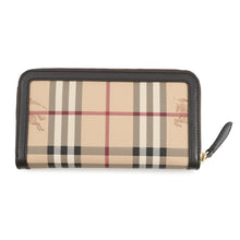 Load image into Gallery viewer, BURBERRY Nova Check Zip Around Long Wallet Beige/Brown3640455 Leather
