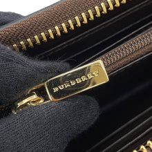 Load image into Gallery viewer, BURBERRY Nova Check Zip Around Long Wallet Beige/Brown3640455 Leather
