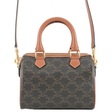 Load image into Gallery viewer, CELINE Triomphe Travel Bag Tan113772 PVC Leather Size Small
