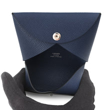 将图像加载到图库查看器中，HERMES Calvi blue navy Epsom
