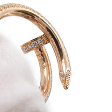 将图像加载到图库查看器中，CARTIER Juste un Clou Ring with paved diamonds Size 50/#10 ClassicN4748650/N4748600 18K Pink Gold
