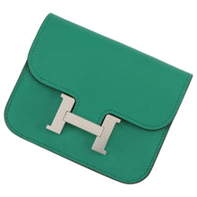 Load image into Gallery viewer, HERMES Constance Slim Verso Vert Vertigo/Blue Zanzibar Evercolor
