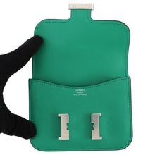 Load image into Gallery viewer, HERMES Constance Slim Verso Vert Vertigo/Blue Zanzibar Evercolor
