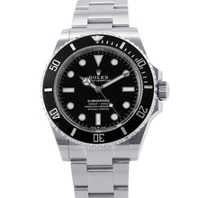 将图像加载到图库查看器中，ROLEX Submariner No-Date W41mm Stainless Steel Black Dial124060
