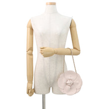 Load image into Gallery viewer, CHANEL Camellia ChainPochette Jasmin Flower Satin Lambskin
