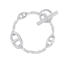 将图像加载到图库查看器中，HERMES Chaine d'Ancre Farandole Bracelet Size ST SV925
